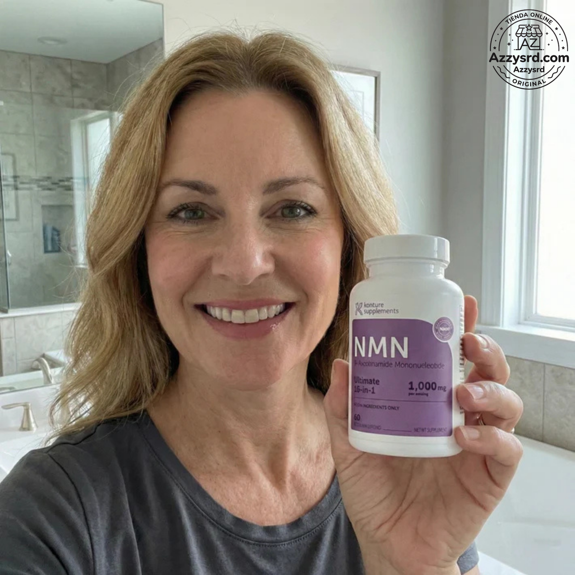 🧬Complejo NMN 10 en 1 de 1000 mg (60 Cápsulas) | Con Mononucleótido de Nicotinamida, Resveratrol, CoQ10, Quercetina y Glutatión | Potente Precursor para Energía Celular y Antienvejecimiento🌿