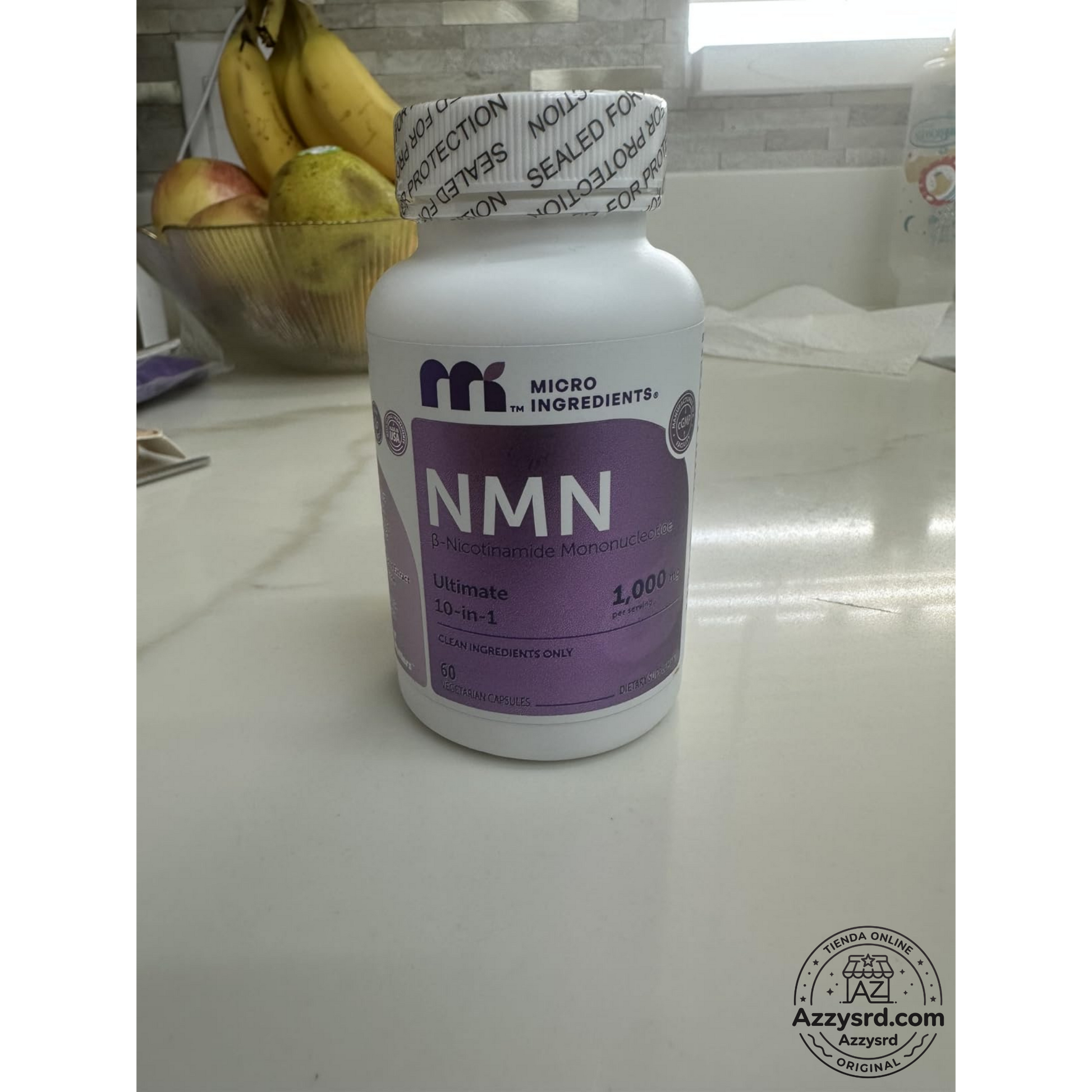 🧬Complejo NMN 10 en 1 de 1000 mg (60 Cápsulas) | Con Mononucleótido de Nicotinamida, Resveratrol, CoQ10, Quercetina y Glutatión | Potente Precursor para Energía Celular y Antienvejecimiento🌿