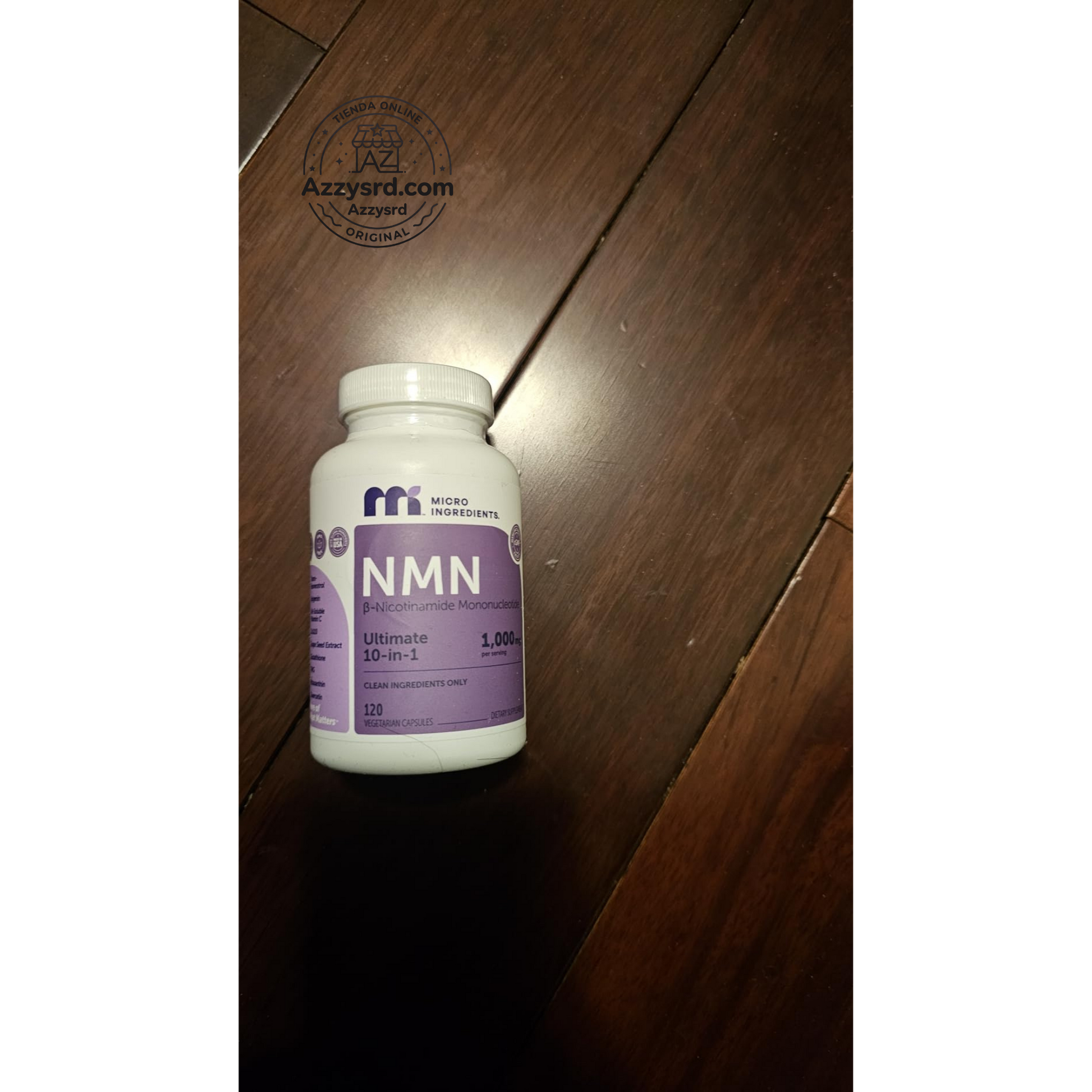 🧬Complejo NMN 10 en 1 de 1000 mg (60 Cápsulas) | Con Mononucleótido de Nicotinamida, Resveratrol, CoQ10, Quercetina y Glutatión | Potente Precursor para Energía Celular y Antienvejecimiento🌿