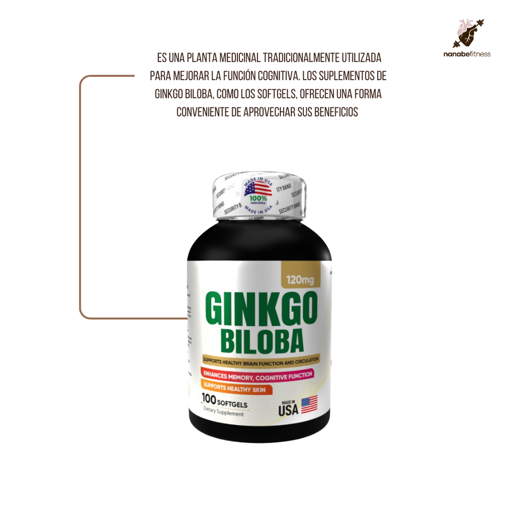 Ginkgo Biloba 120 mg ✨ Tu compañero mental para una concentración ininterrumpida