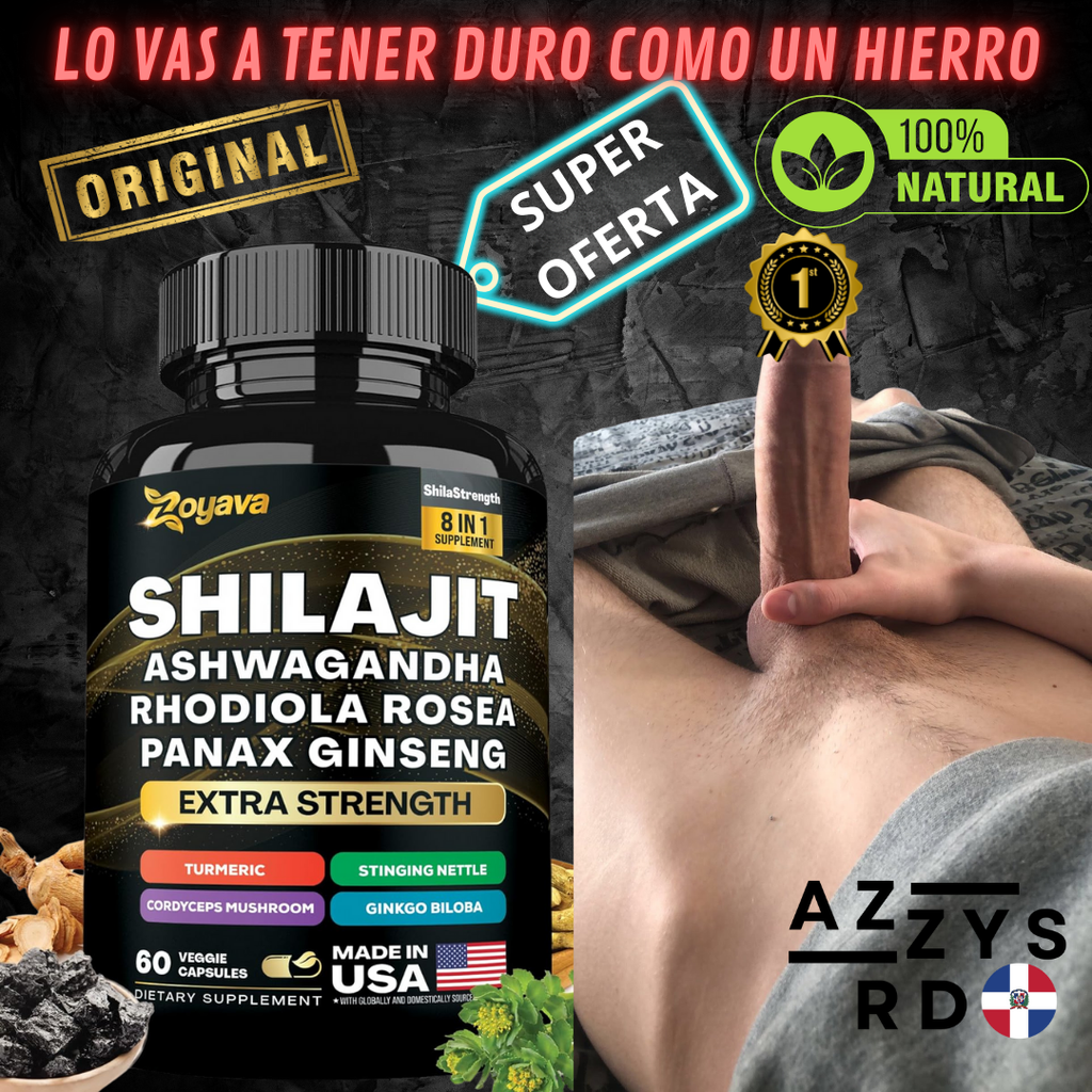 🌿 UltraShilajit™ 8 en 1 – Fórmula Premium 💊 60 Cápsulas | 100% Puro, Natural y Orgánico 🌍 Con Shilajit + Ashwagandha + Rhodiola Rosea + Panax Ginseng y más