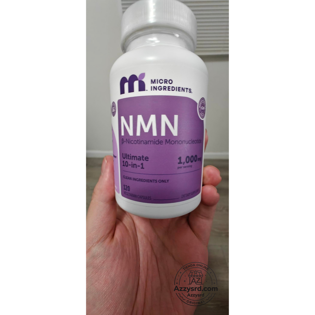 🧬Complejo NMN 10 en 1 de 1000 mg (60 Cápsulas) | Con Mononucleótido de Nicotinamida, Resveratrol, CoQ10, Quercetina y Glutatión | Potente Precursor para Energía Celular y Antienvejecimiento🌿