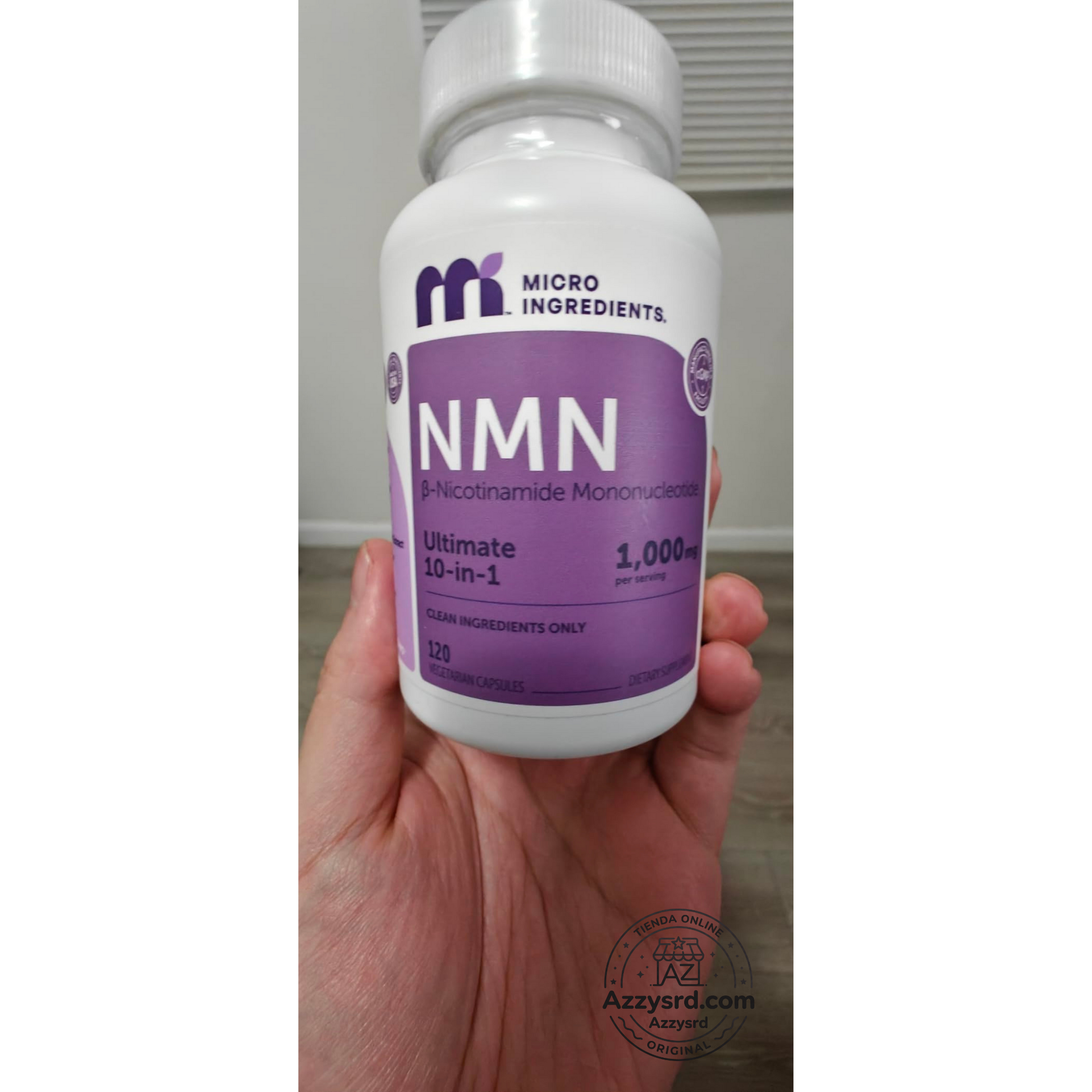 🧬Complejo NMN 10 en 1 de 1000 mg (60 Cápsulas) | Con Mononucleótido de Nicotinamida, Resveratrol, CoQ10, Quercetina y Glutatión | Potente Precursor para Energía Celular y Antienvejecimiento🌿