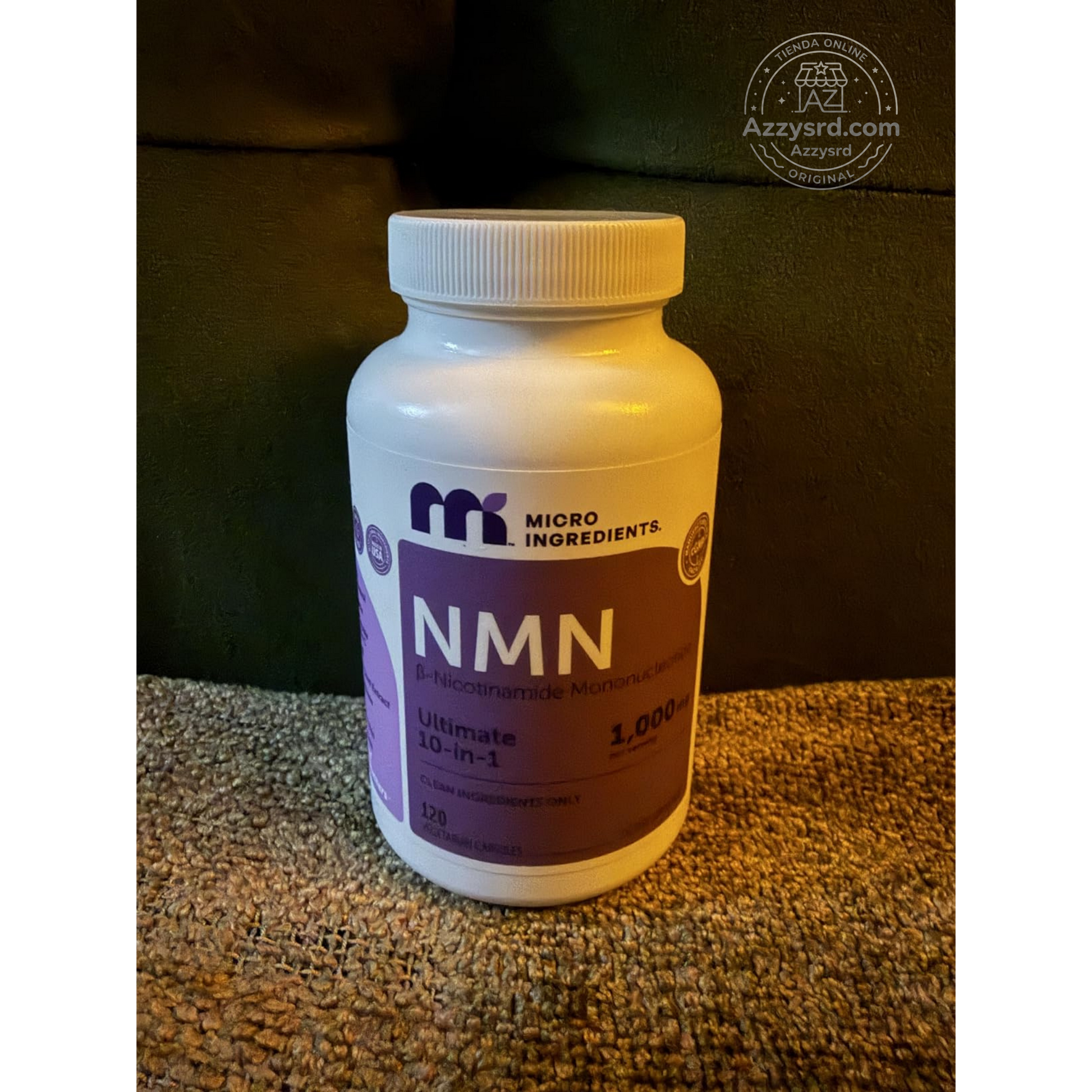 🧬Complejo NMN 10 en 1 de 1000 mg (60 Cápsulas) | Con Mononucleótido de Nicotinamida, Resveratrol, CoQ10, Quercetina y Glutatión | Potente Precursor para Energía Celular y Antienvejecimiento🌿