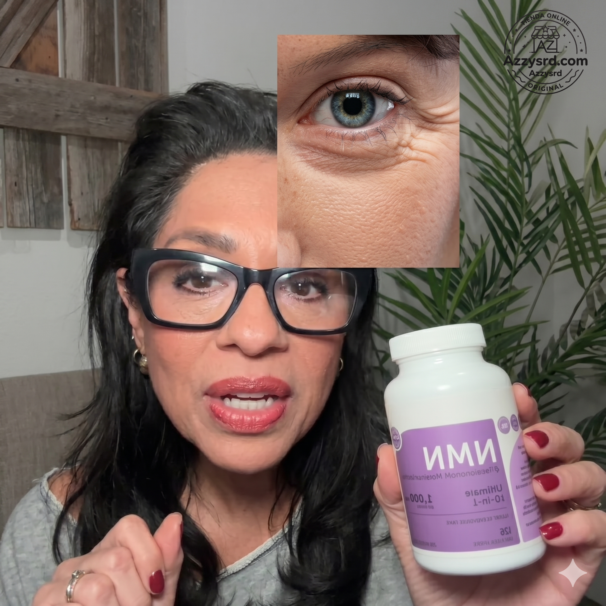 🧬Complejo NMN 10 en 1 de 1000 mg (60 Cápsulas) | Con Mononucleótido de Nicotinamida, Resveratrol, CoQ10, Quercetina y Glutatión | Potente Precursor para Energía Celular y Antienvejecimiento🌿