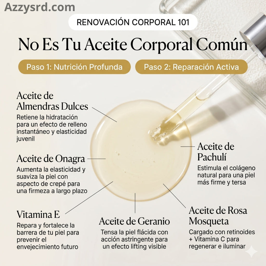 ✨ GODA Aceite Corporal de Seda™ | Reafirma, Ilumina e Hidrata Intensamente la Piel ✨ 🌸 Fórmula Antiedad de Lujo que Ayuda a Mejorar la Elasticidad, Suavizar la Apariencia de la Piel y Dejar un Acabado Sedoso y Radiante.