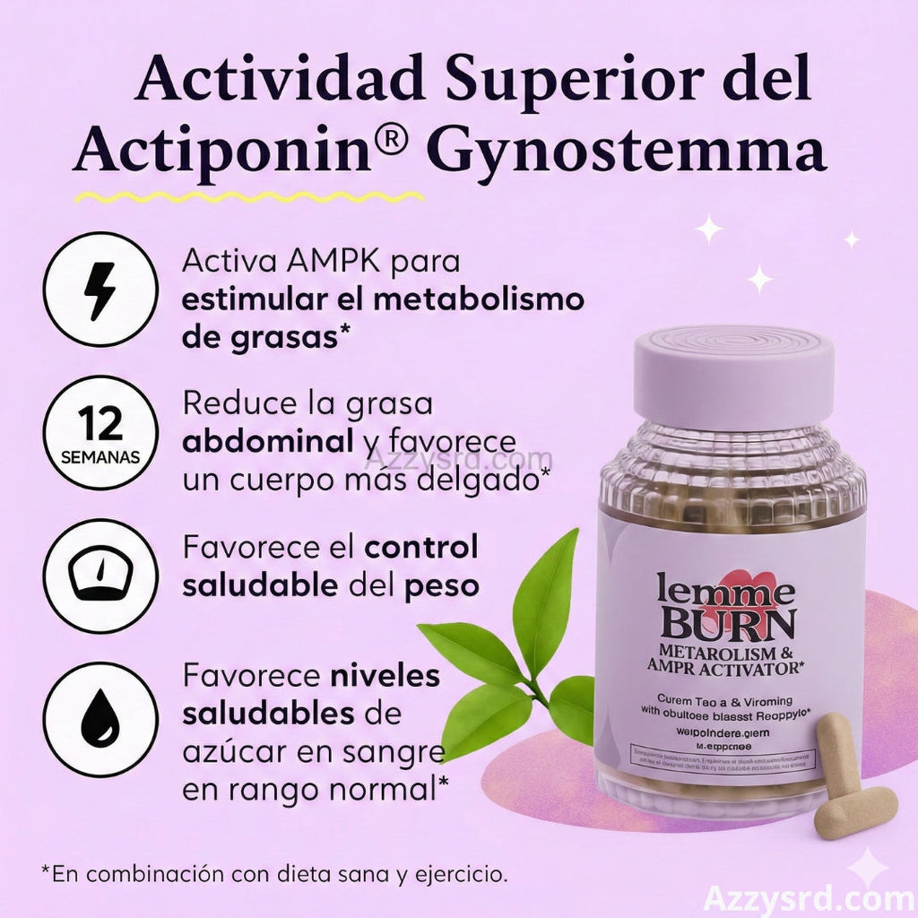 💎 Lemme Burn™ | Versión Unisex 💪🔥  Línea Kardashian ✨ – 60 Cápsulas ⚡ Activa el metabolismo · 🔥 Más energía · 💥 Quema grasa inteligente ✨ Mejor versión de ti