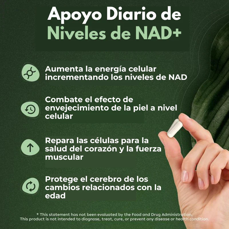 ✨ NAD+ Vital™ | Joven Para Siempre🔬-🌿 Suplemento Anti-envejecimiento 100% Original Y Natural!💧( 80 Capsulas )
