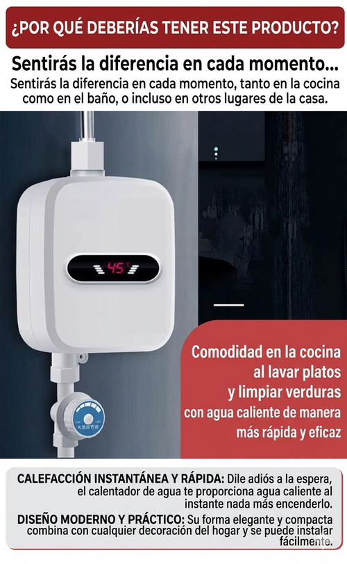 Calentador de agua instantáneo económico