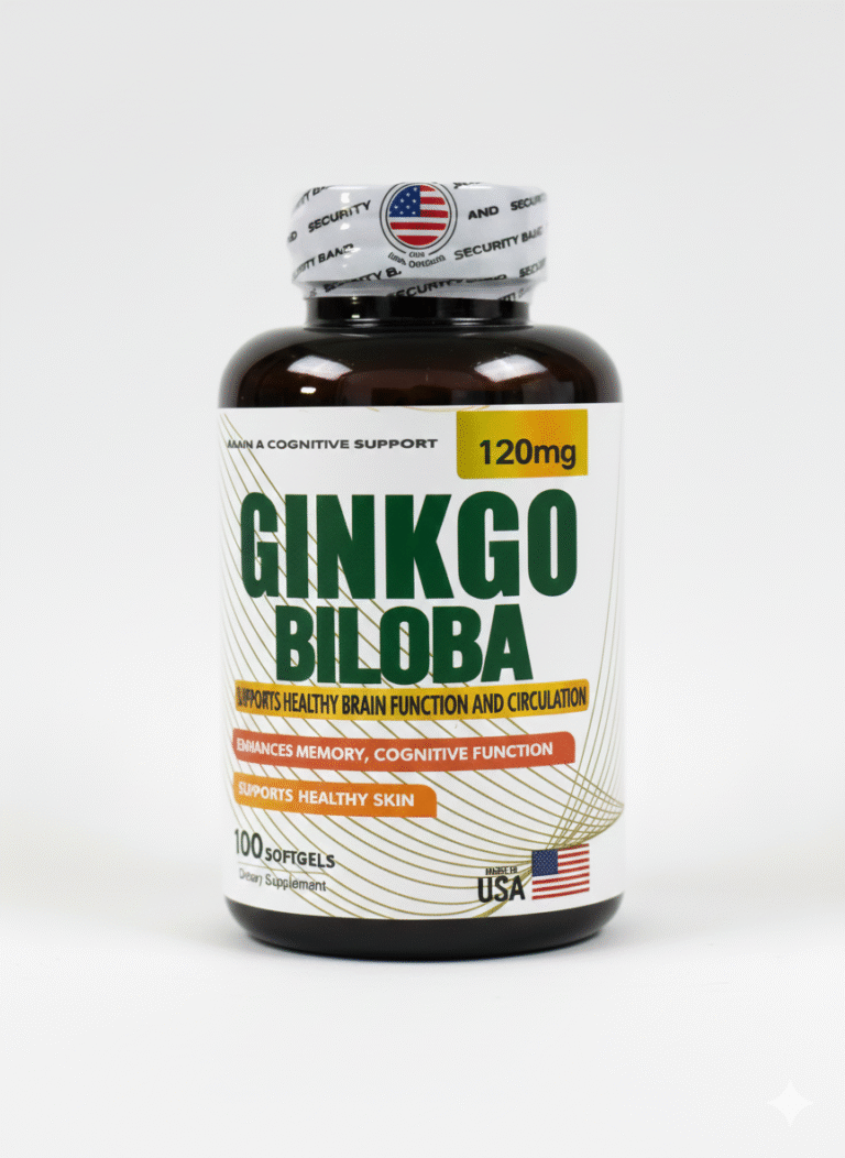 Ginkgo Biloba 120 mg ✨ Tu compañero mental para una concentración ininterrumpida