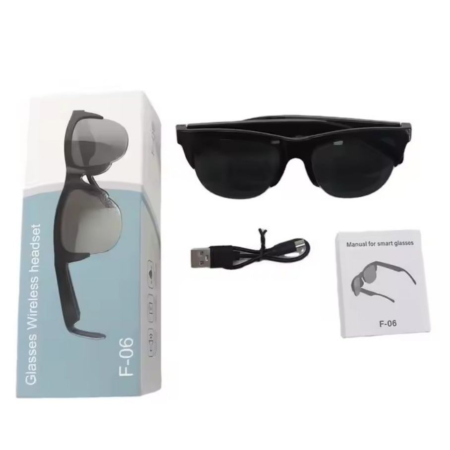 Gafas inteligentes F-06 ✨ La fusión perfecta entre estilo y el sonido del futuro