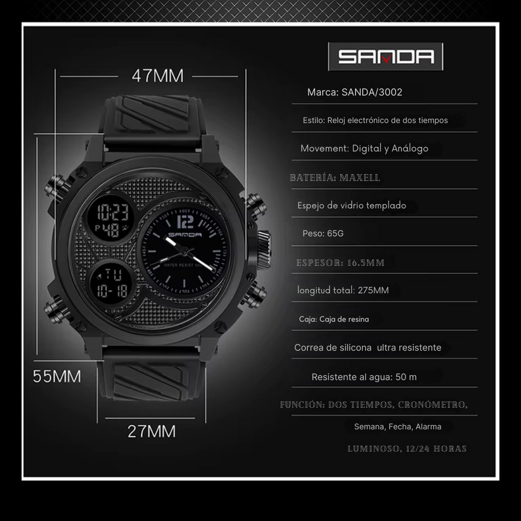 Reloj Sanda 3002 Original