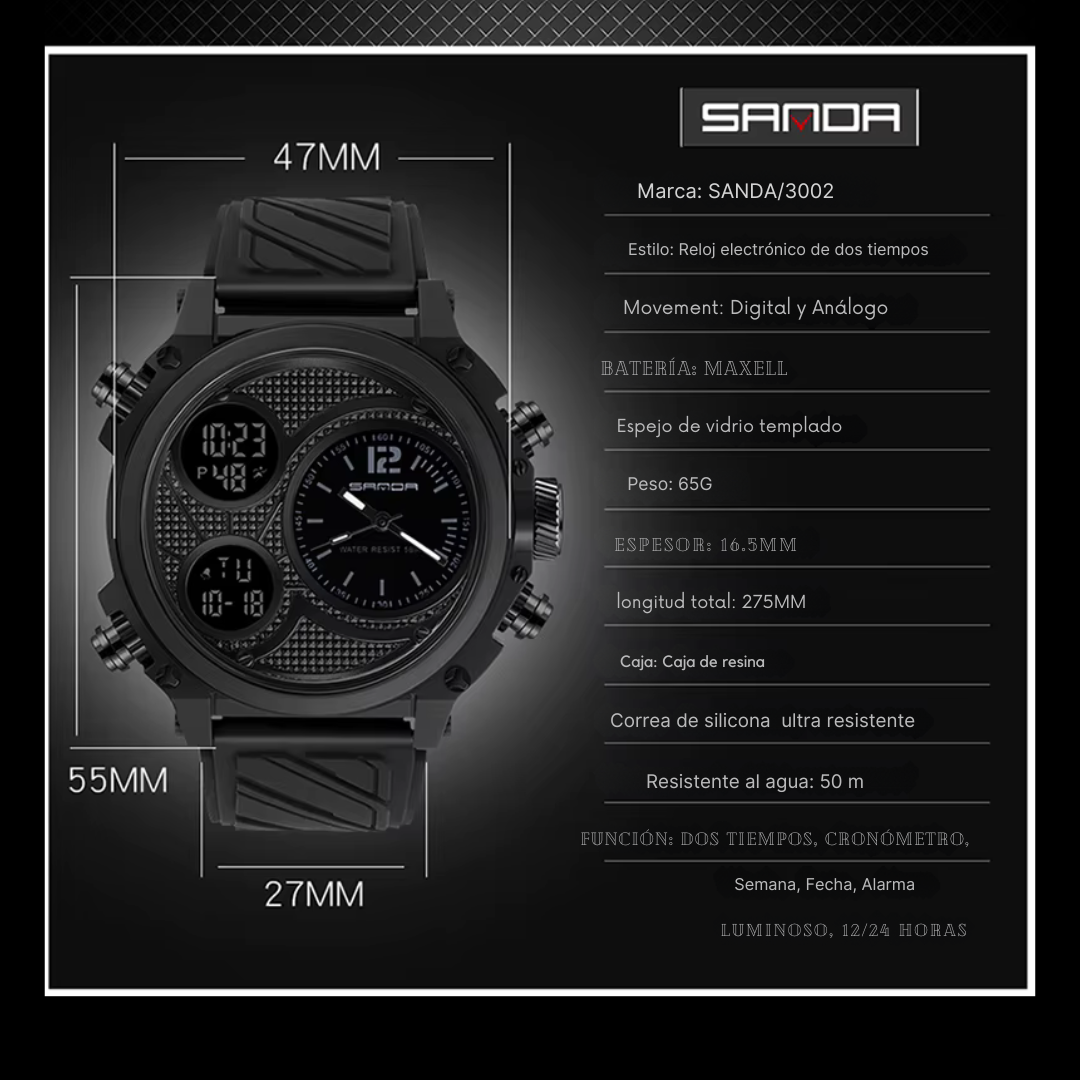 Reloj Sanda 3002 Original