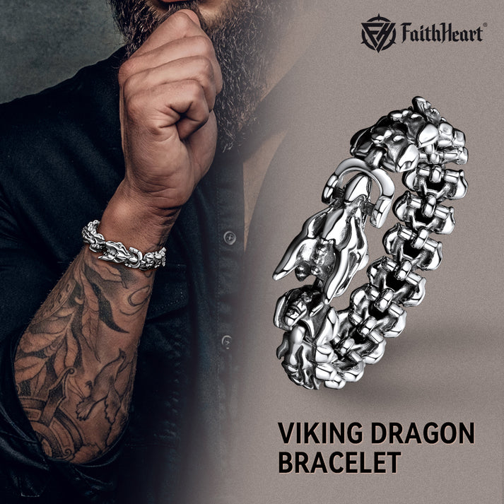 Pulsera Dragón Vikingo ✨ La majestuosidad de las leyendas en tu muñeca